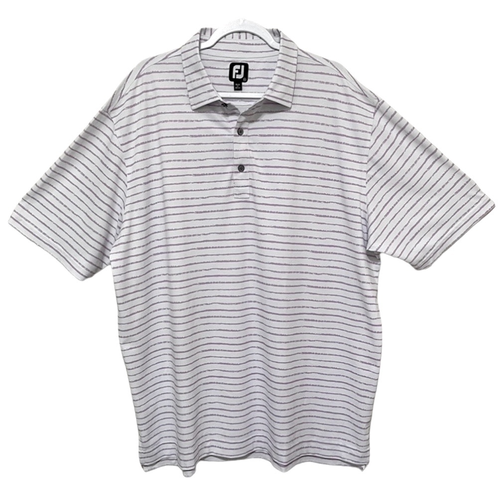 FootJoy Performance Golf Polo Chalk Line Print Athleisure Preppy Sporty Men 2XL